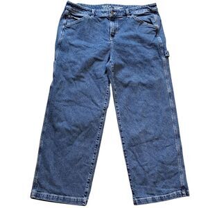 Torrid High Rise Carpenter Classic Denim Feel The Fit Plus Size 18R Coal Mine